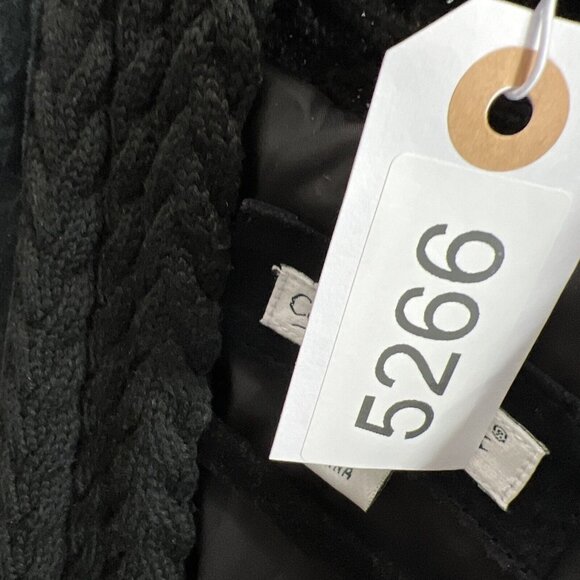 Coldwater Creek Womens Suede Knit Trim Jacket Size Large Solid Black Long Sleeve - Picture 11 of 11